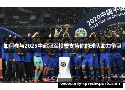 如何参与2025中超冠军投票支持你的球队助力争冠